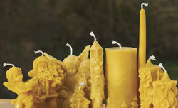 Bougies en Cire d'Abeilles - Rucher du Clos Pacot - Miel Pollen et produits de la ruche de Sucy en Brie - Val de Marne 94